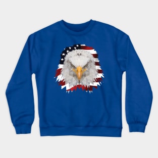 Low Poly Eagle Wild Animal USA Crewneck Sweatshirt